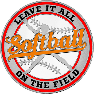 Orange "Softball" with Red Outer Circular Borders